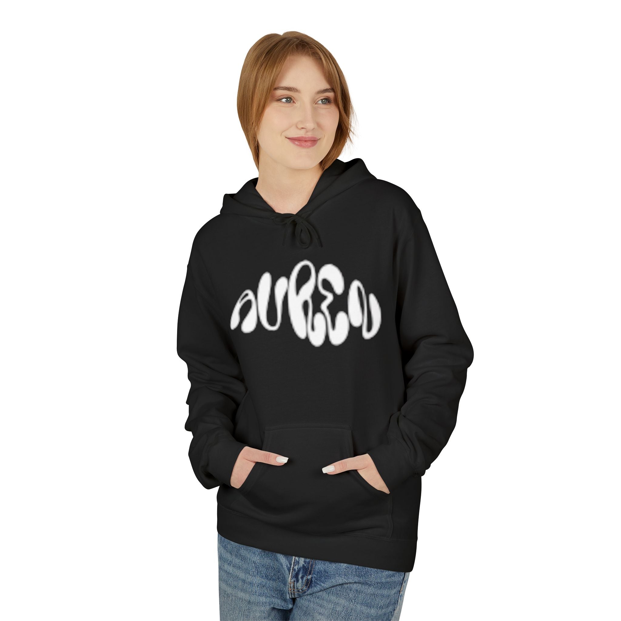 AUREN Black Cotton Hoodie